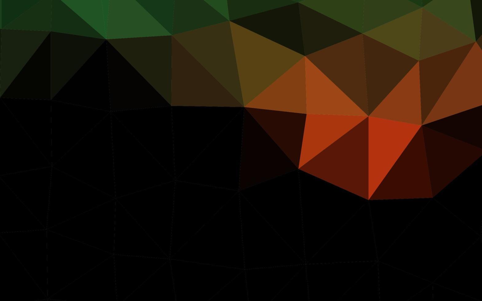 Dark Green, Red vector abstract polygonal texture.