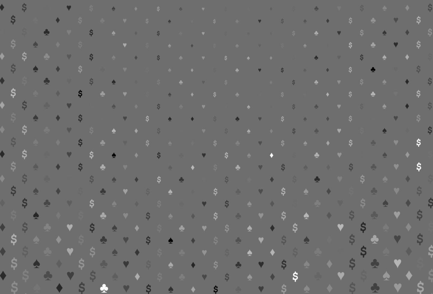 Light silver, gray vector pattern with symbol of cards.