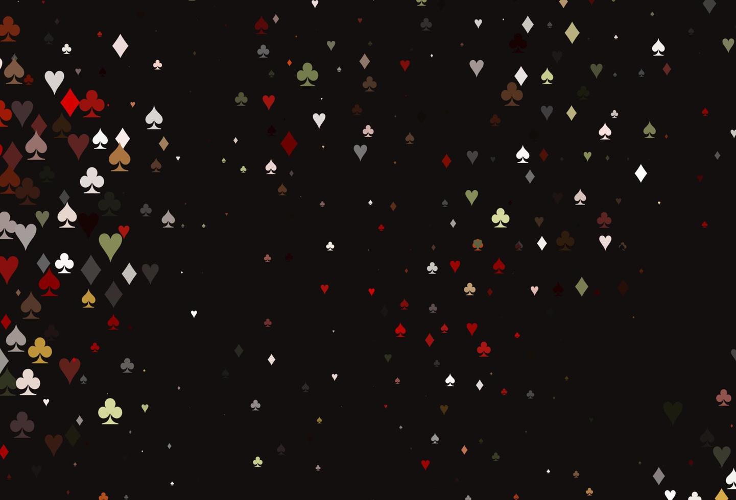 Light Green, Red vector background with cards signs.