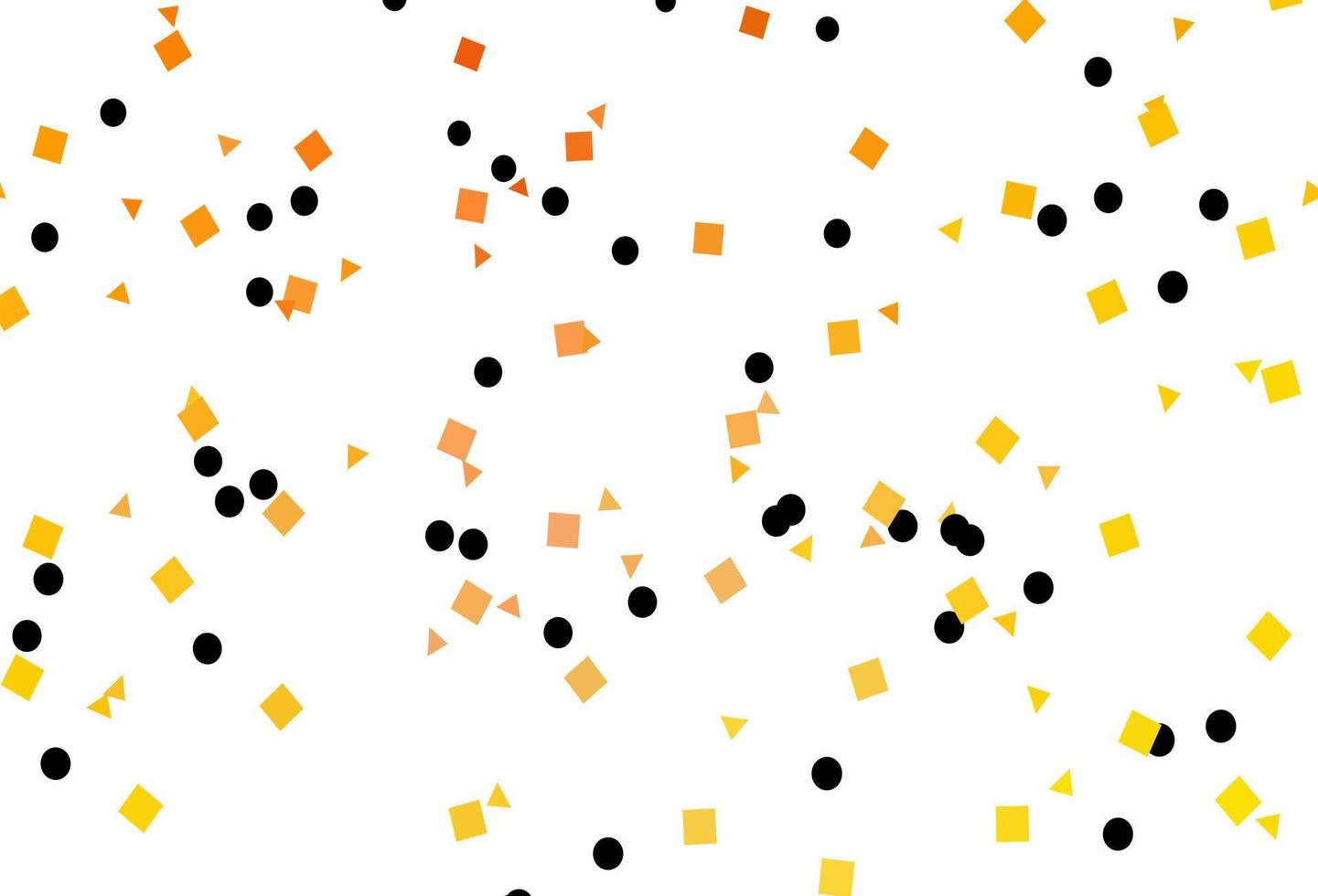 cubierta de vector amarillo claro, naranja en estilo poligonal con círculos.