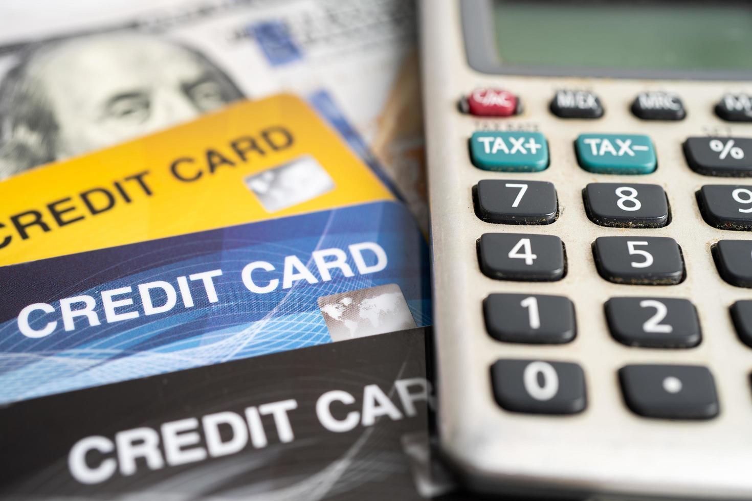 Credit card. Finance development, Banking Account, Statistics, Investment Analytic research data economy, Stock exchange trading, Business company concept. photo