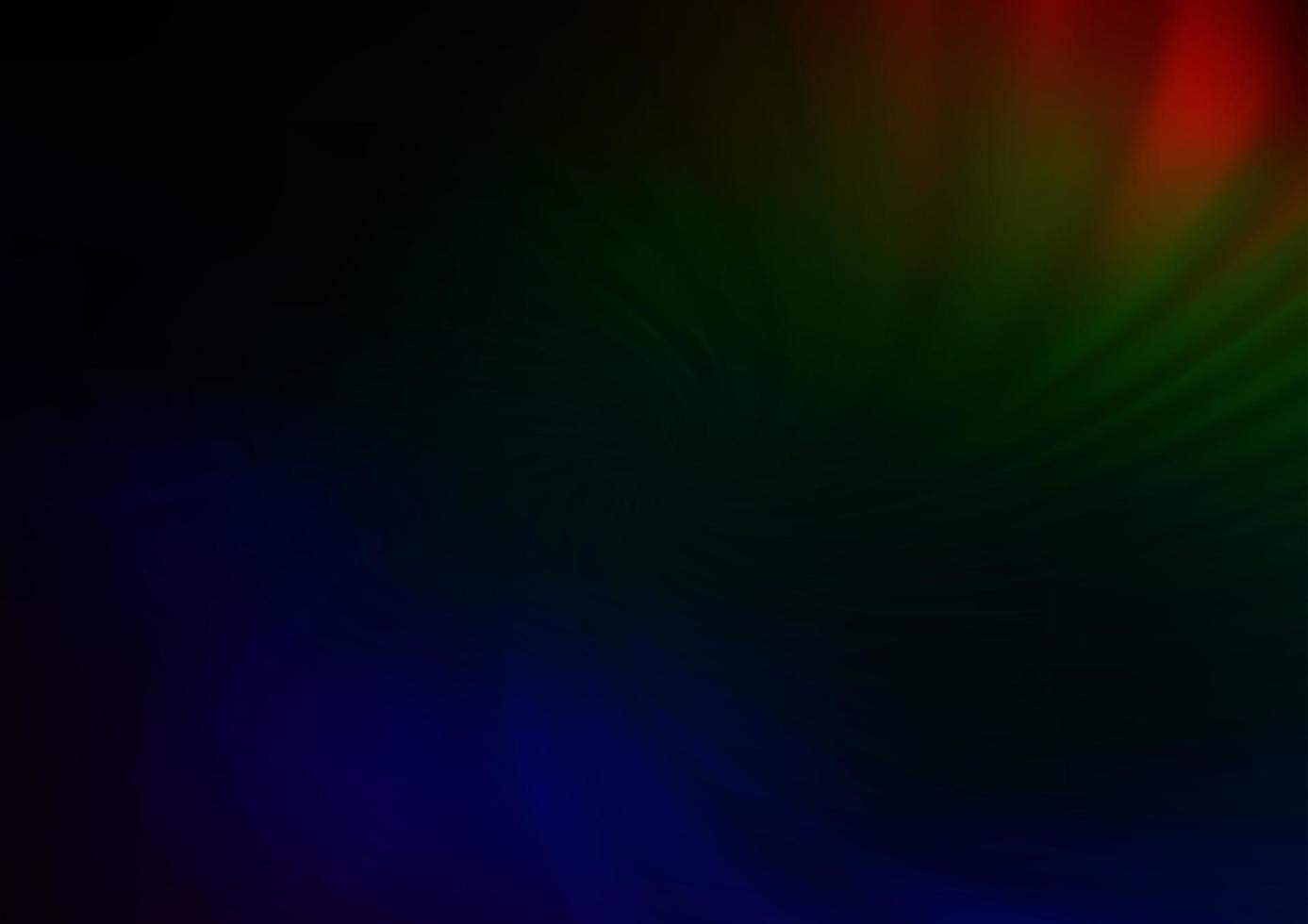 Dark Multicolor, Rainbow vector blurred shine abstract template.