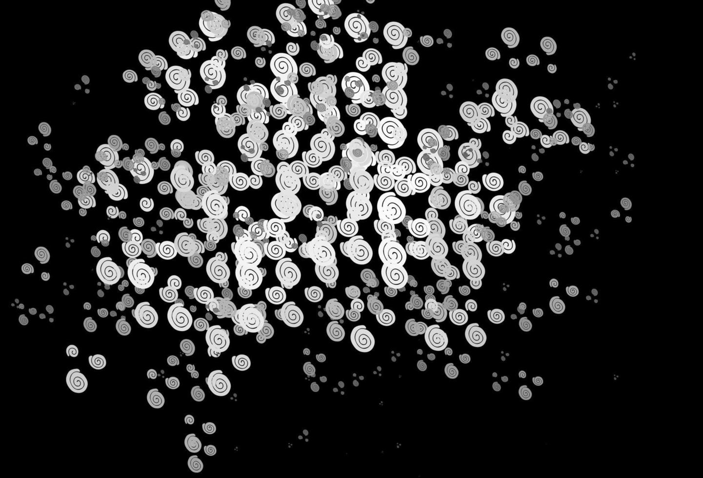 Dark Silver, Gray vector background with liquid shapes.