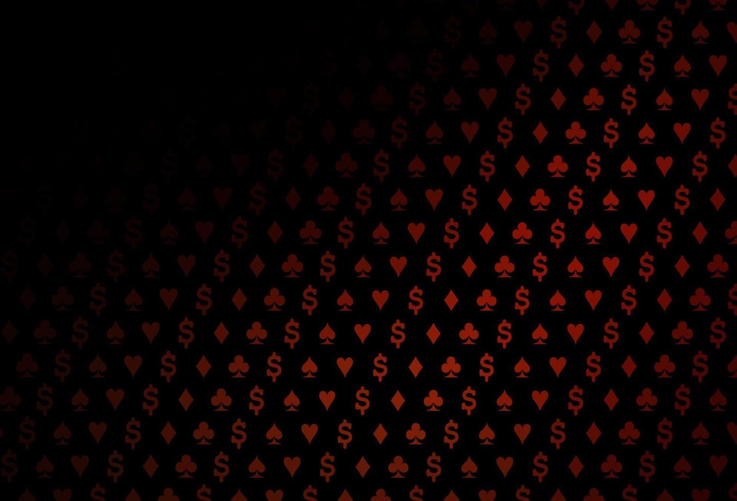 Dark red vector pattern with symbol of cards.