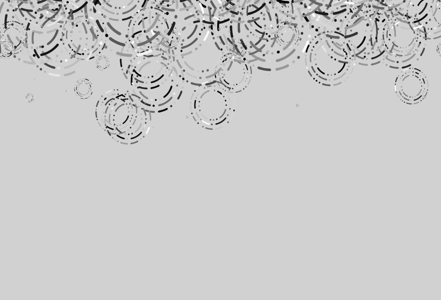 Light Silver, Gray vector background with bubbles.