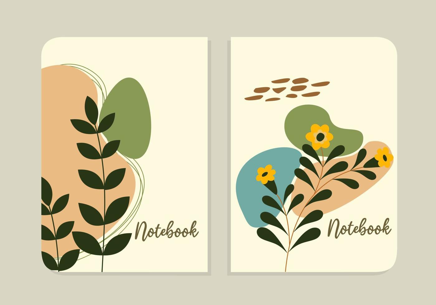 conjunto de portadas de portátiles abstractos minimalistas dibujados a  mano. hermoso fondo de flores. ilustraciones estéticas modernas. estilo   cuadernos, catálogos, folletos, revistas 13565937 Vector en  Vecteezy