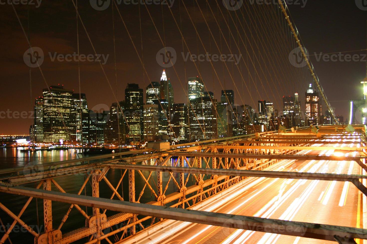 Brooklyn Bridge at night photo