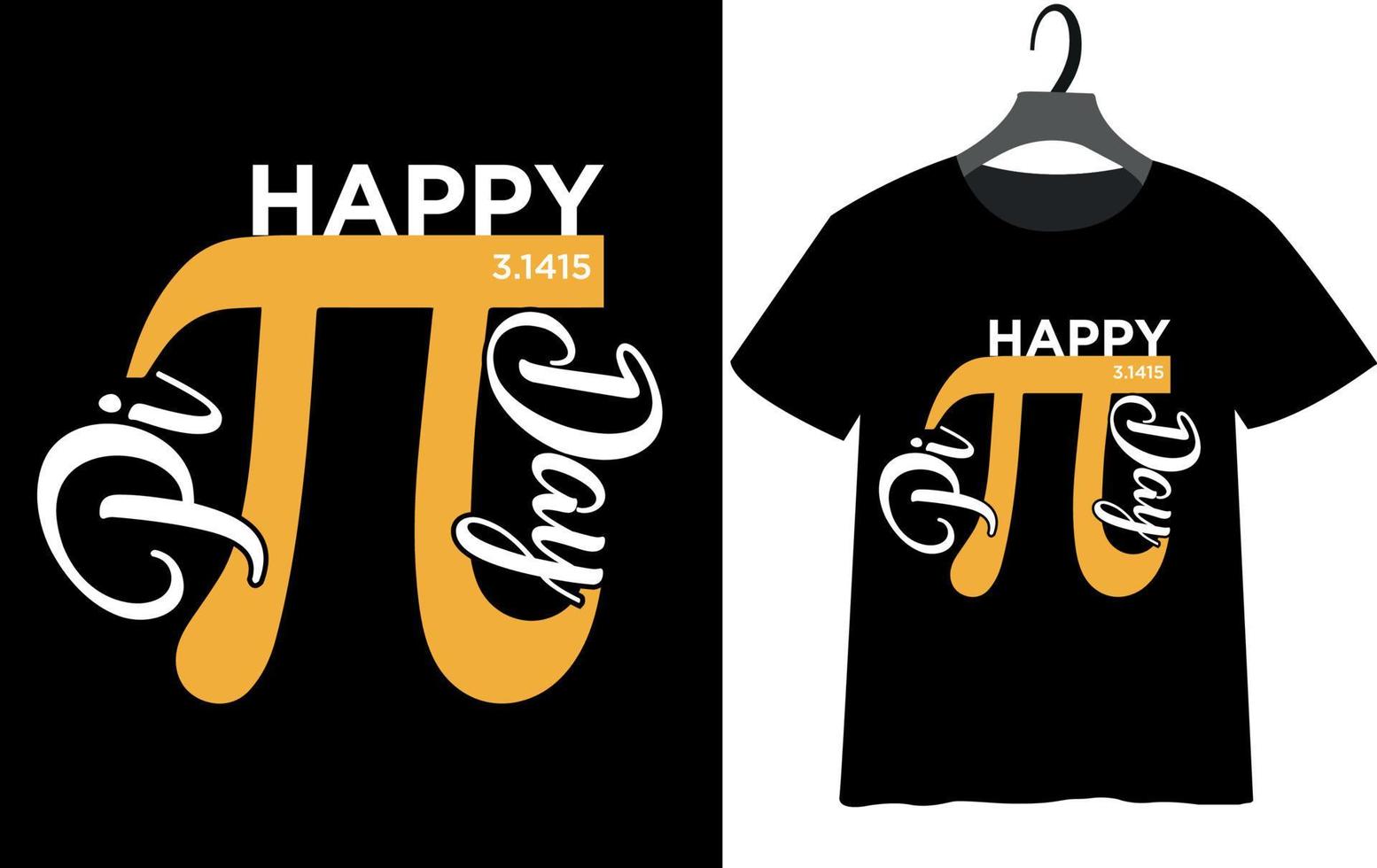Happy pi day t shirt design vector
