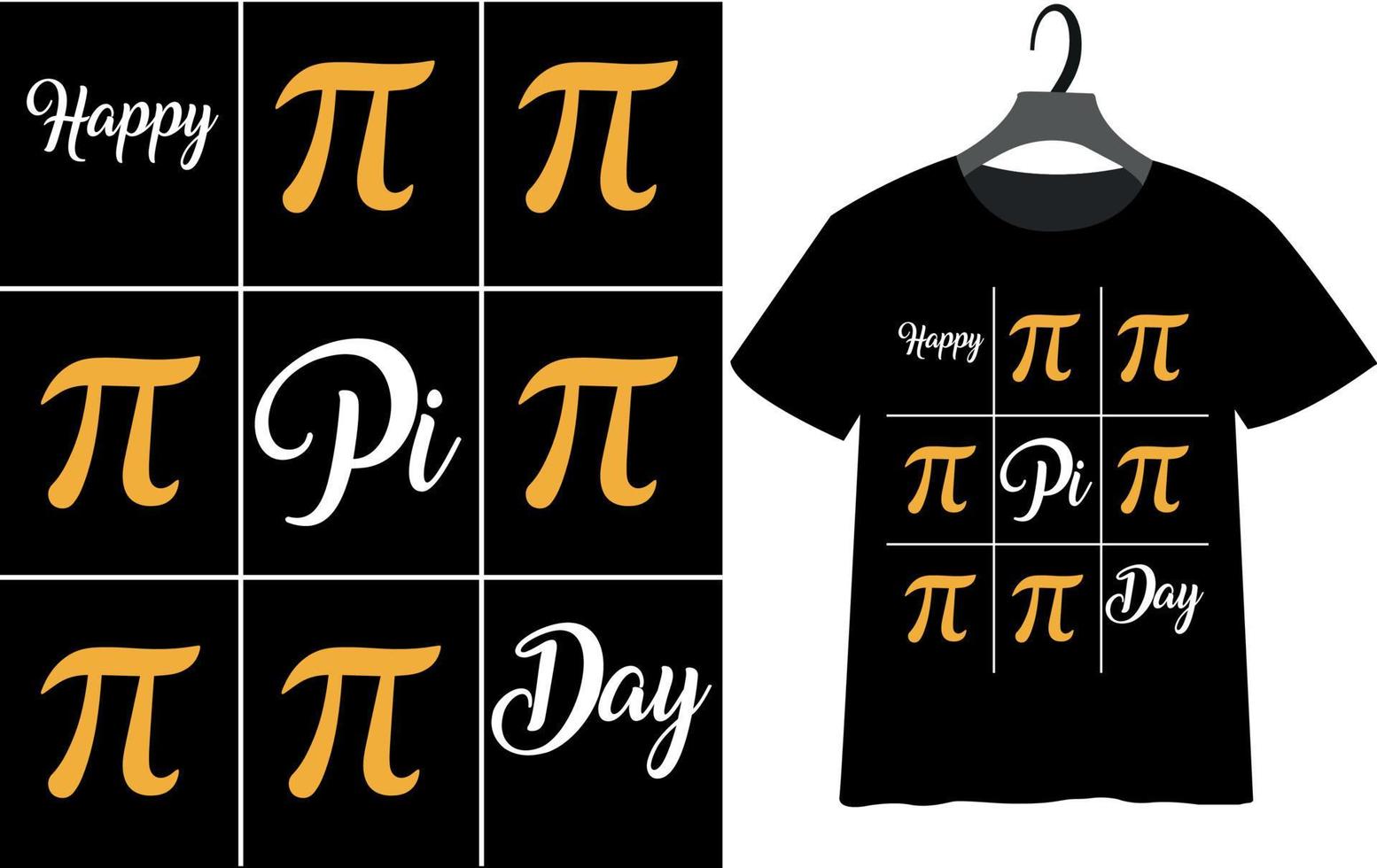 Happy pi day t shirt design vector