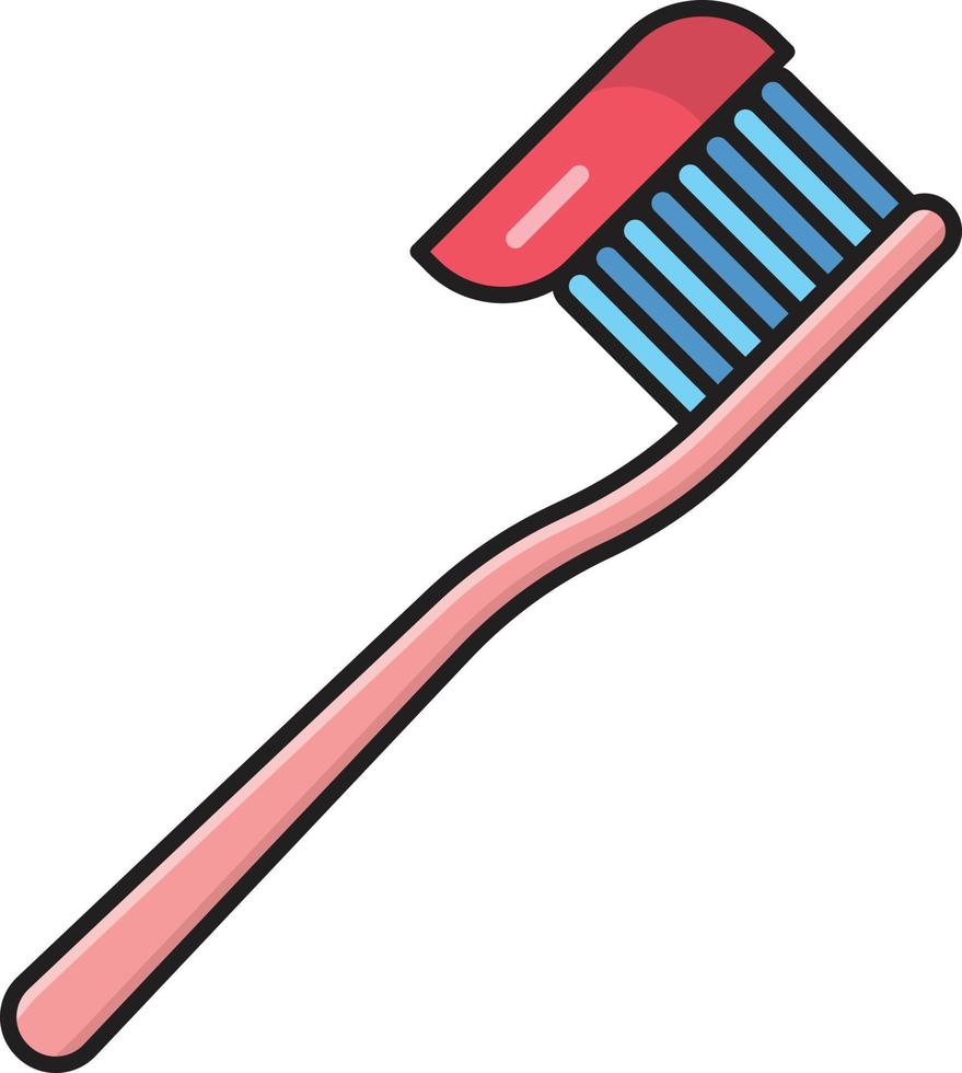 Ilustración de vector de cepillo de dientes en un fondo. Símbolos de calidad premium. Iconos vectoriales para concepto y diseño gráfico.