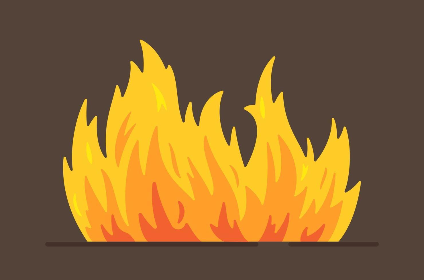 Flames engulfing and destroying something. Hot picture. vector
