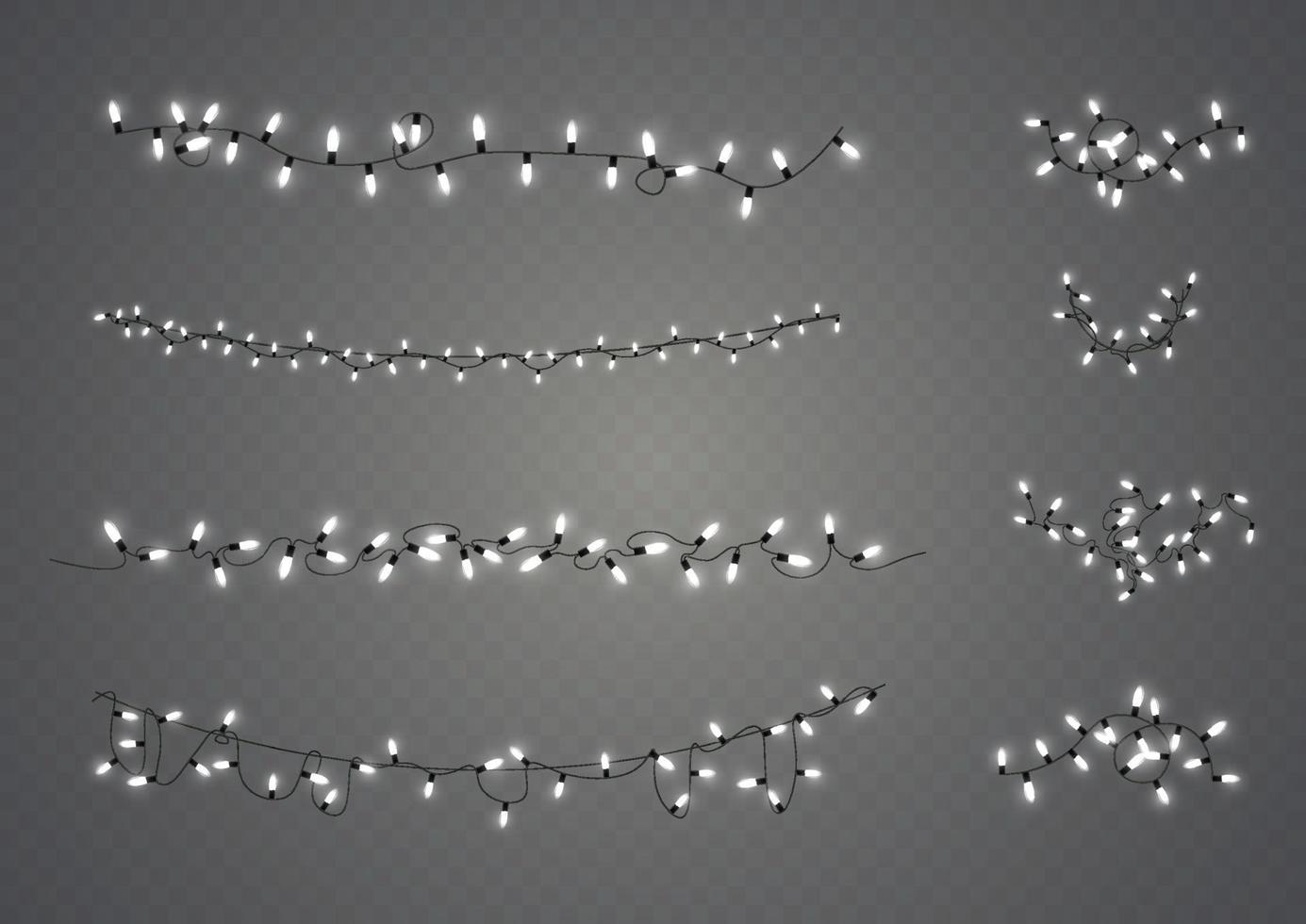 Christmas lights isolated. Christmas glowing garland.for the new year and christmas. light effect. Vector illustration.