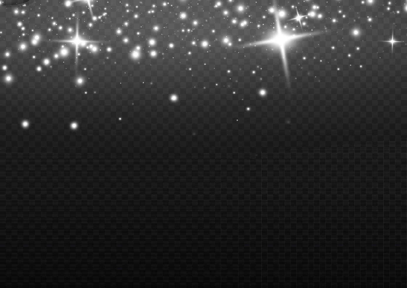 White sparks glitter special light effect. Vector sparkles. Sparkling magic dust particles effect. Stardust sparks