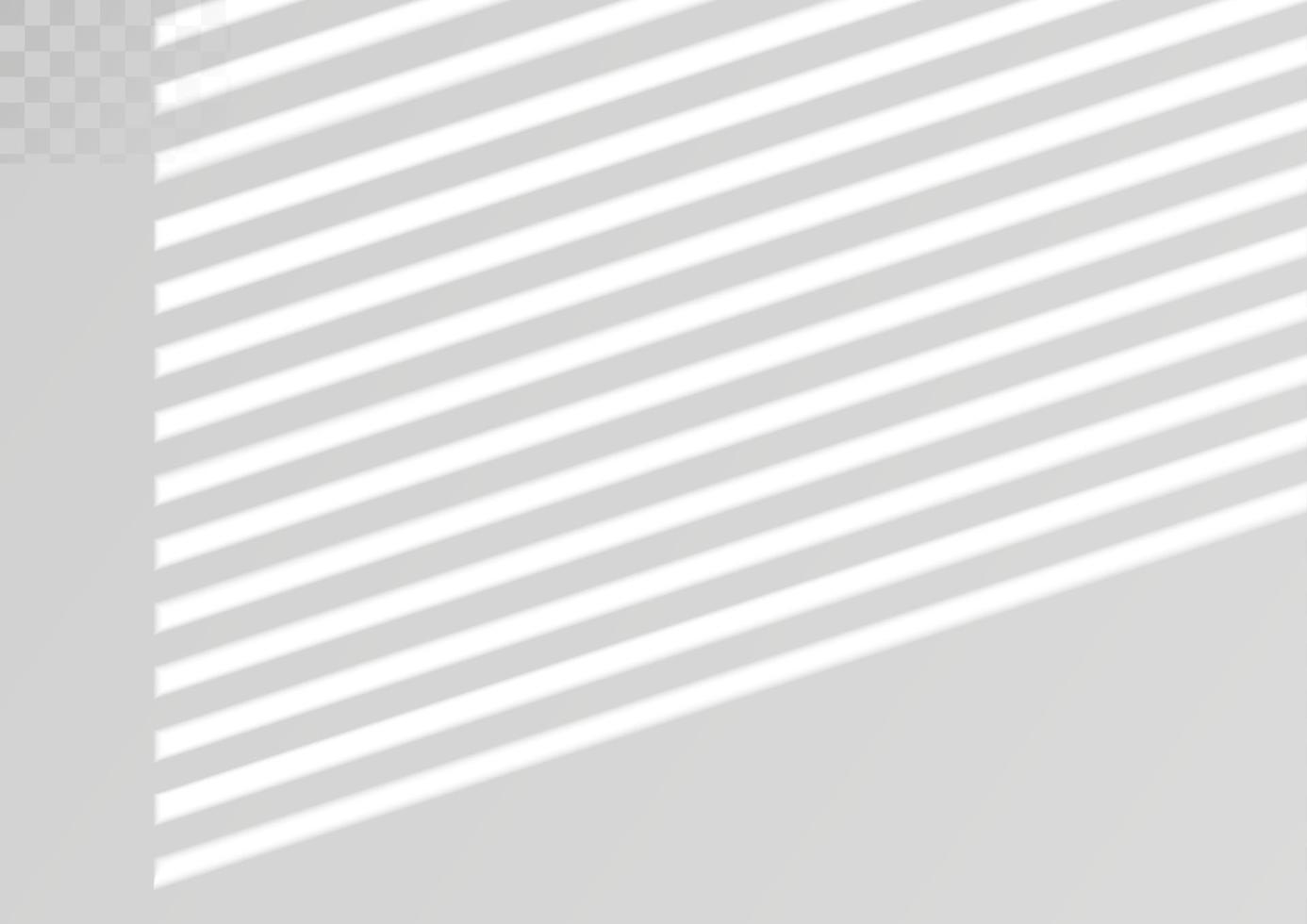 Window and blinds shadow. Realistic light effect of shadows and natural lighting. Vector