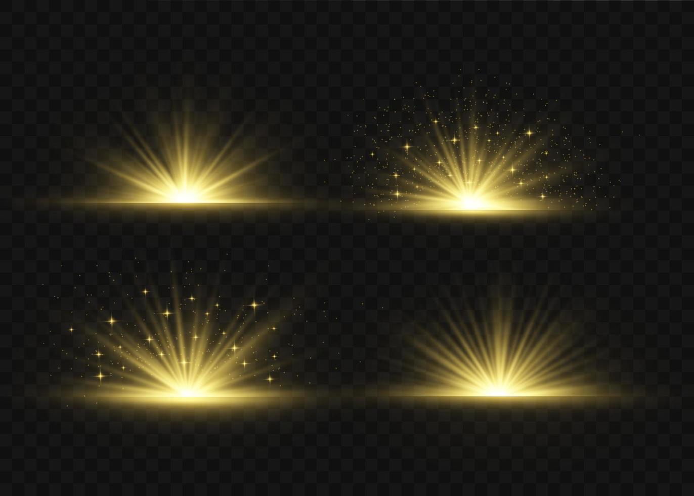 Explosion light effect. Abstract blue and yellow light rays effect background. The vector shines with golden bright light. Golden glitter burst with sparkles. Glow light effect, bright gold