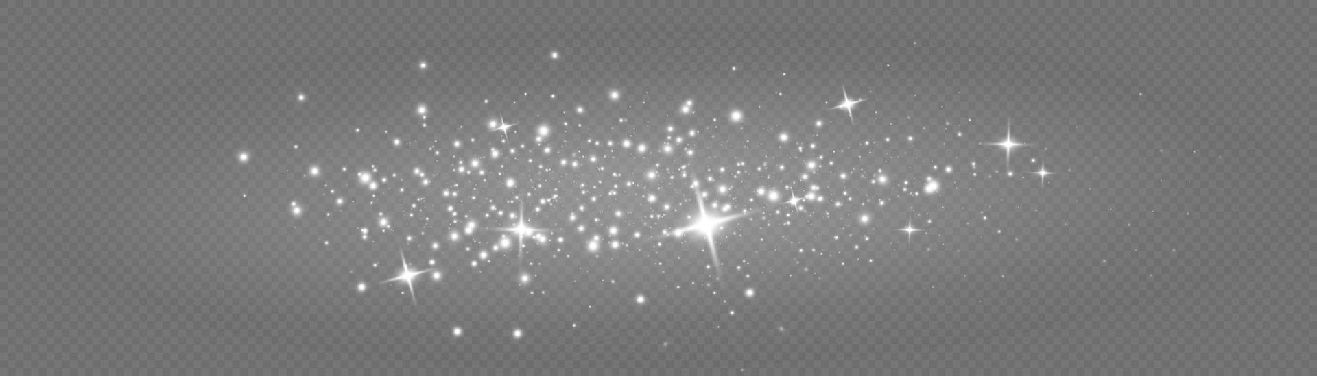 efecto de luz especial de brillo de chispas blancas. destellos vectoriales. efecto de partículas de polvo mágico brillante. chispas de polvo de estrellas vector