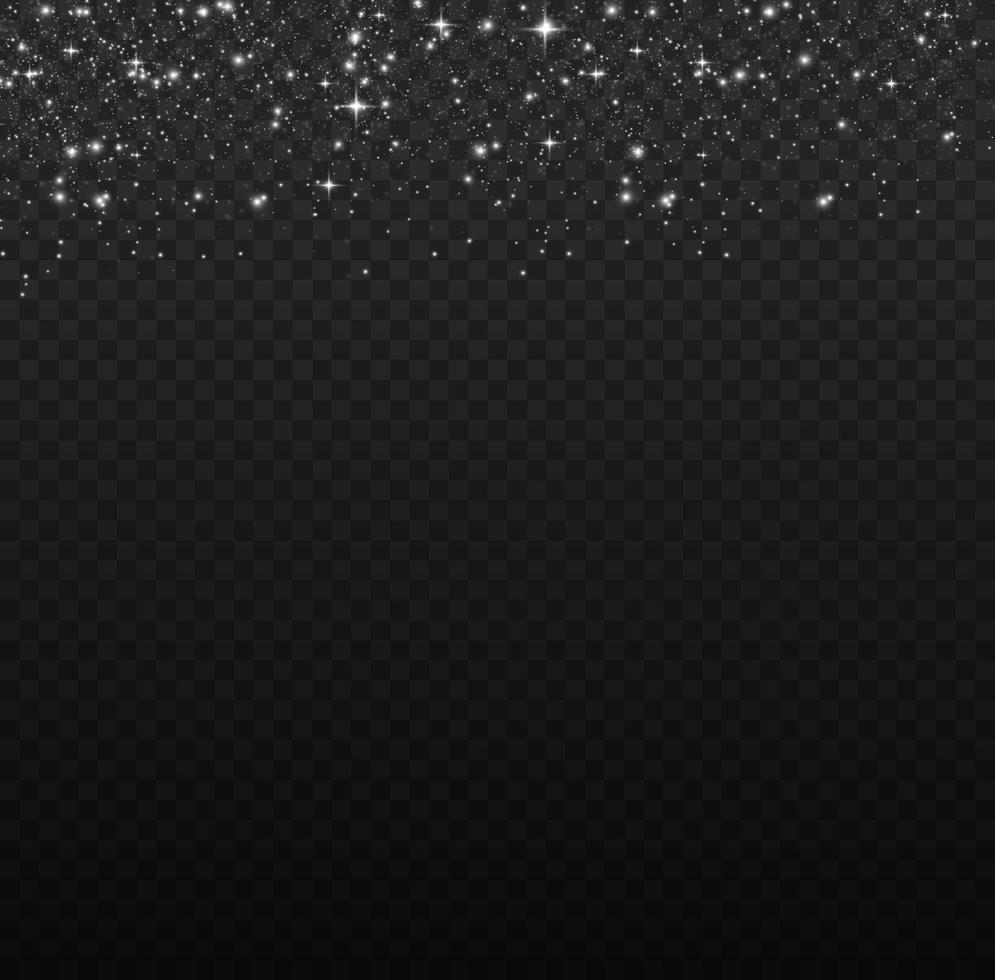 White sparks glitter special light effect. Vector sparkles. Christmas abstract dust. Sparkling magic dust particles effect. Sparkling texture. Stardust sparks