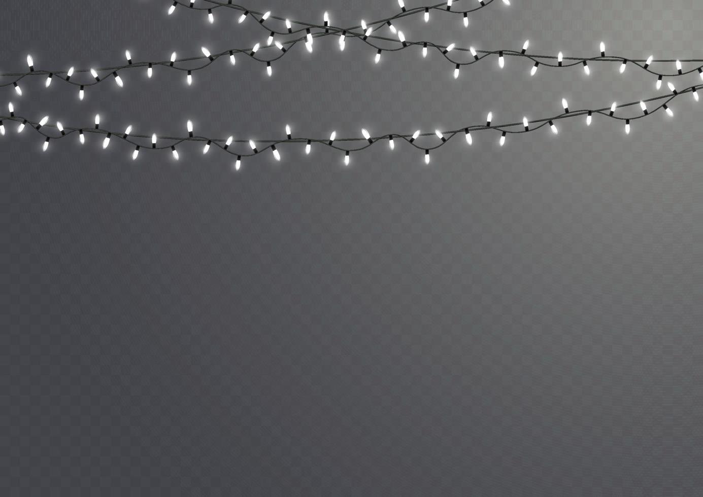 Christmas lights isolated. Christmas glowing garland.for the new year and christmas. light effect. Vector illustration.