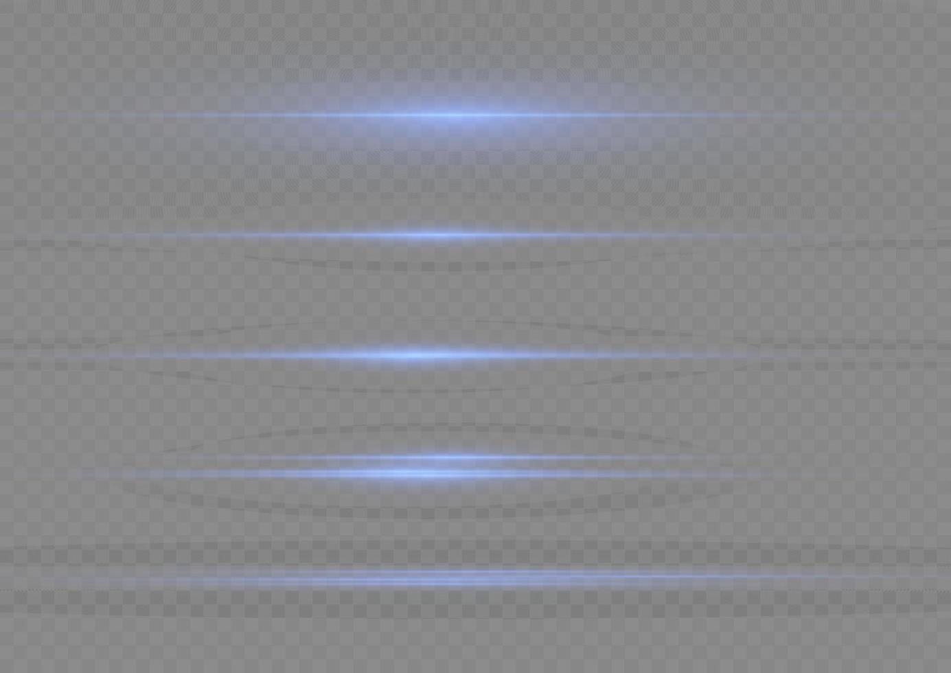 Blue horizontal lens flares pack. Laser beams, horizontal light rays. Beautiful light flares. Flash light with fairy dust sparks and golden stars shine. Dusty shine light. vector