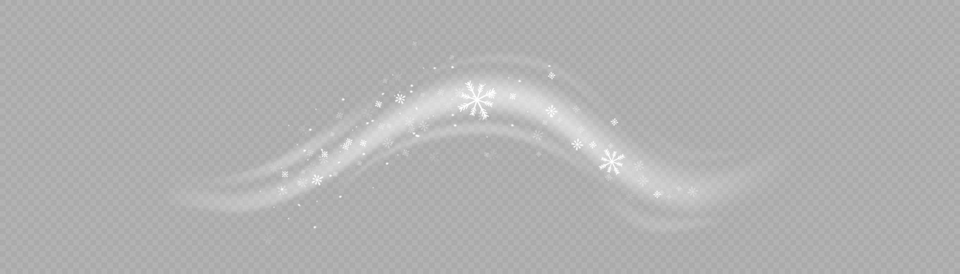 nieve y viento. elemento decorativo degradado blanco.ilustración vectorial. invierno y nieve con niebla. viento y niebla. vector