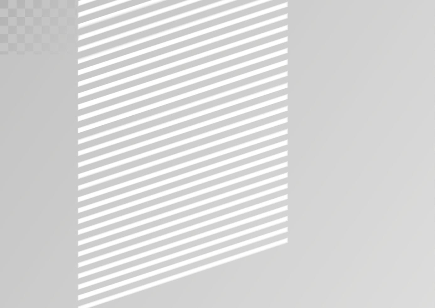 sombra de ventana y persianas. efecto de luz realista de sombras e iluminación natural. ilustración vectorial vector