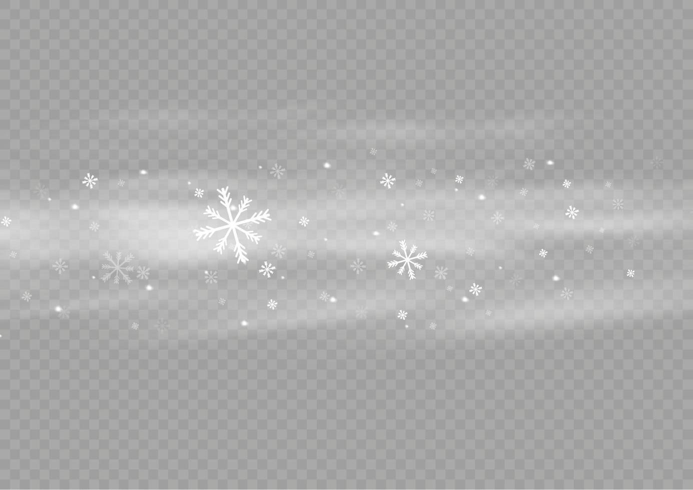 nieve y viento. elemento decorativo degradado blanco.ilustración vectorial. invierno y nieve con niebla. viento y niebla. vector