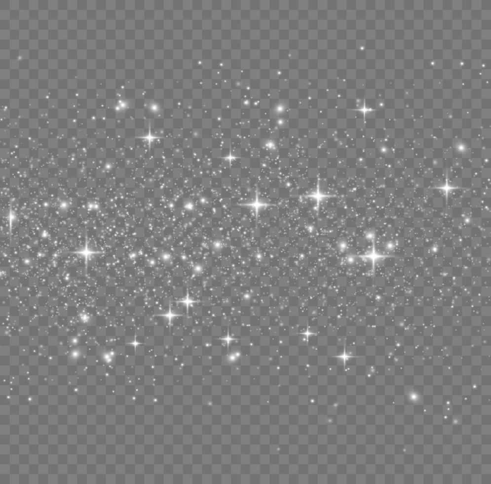 efecto de luz especial de brillo de chispas blancas. destellos vectoriales. polvo abstracto de navidad. efecto de partículas de polvo mágico brillante. textura brillante. chispas de polvo de estrellas vector