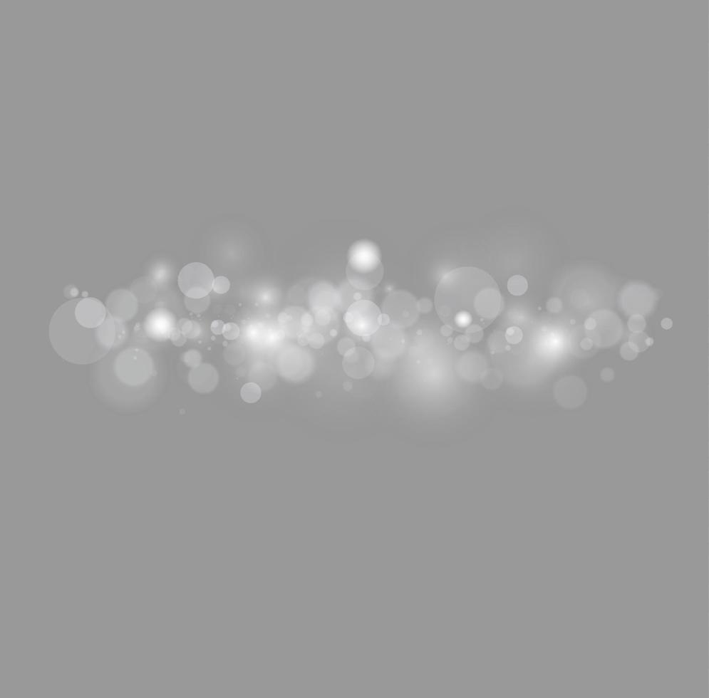 Light abstract glowing bokeh lights. Light bokeh effect isolated. Christmas background from shining dust. vector