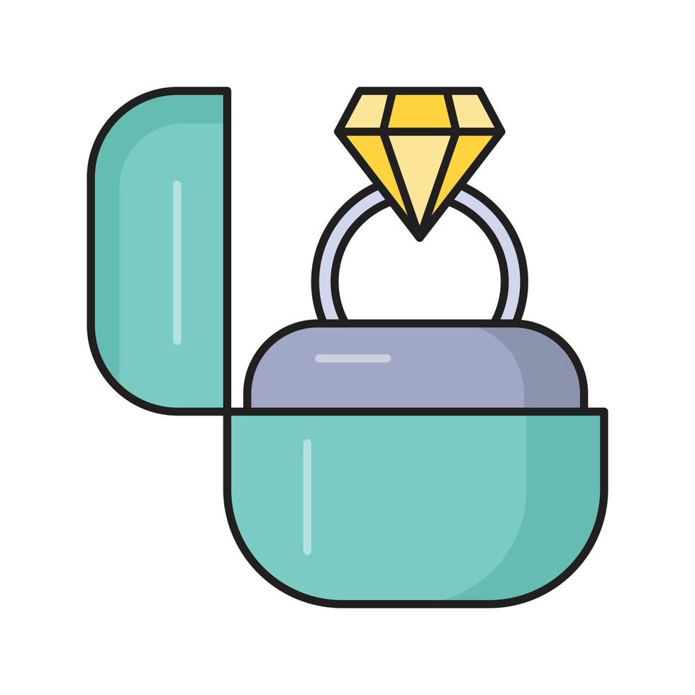 ilustración de vector de anillo en un fondo. símbolos de calidad premium. iconos vectoriales para concepto y diseño gráfico.