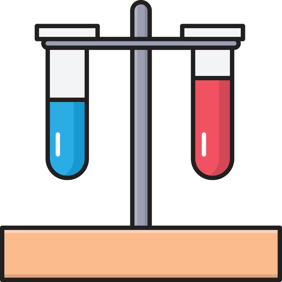 Ilustración de vector de tubo de ensayo en un fondo. Símbolos de calidad premium. Iconos vectoriales para concepto y diseño gráfico.