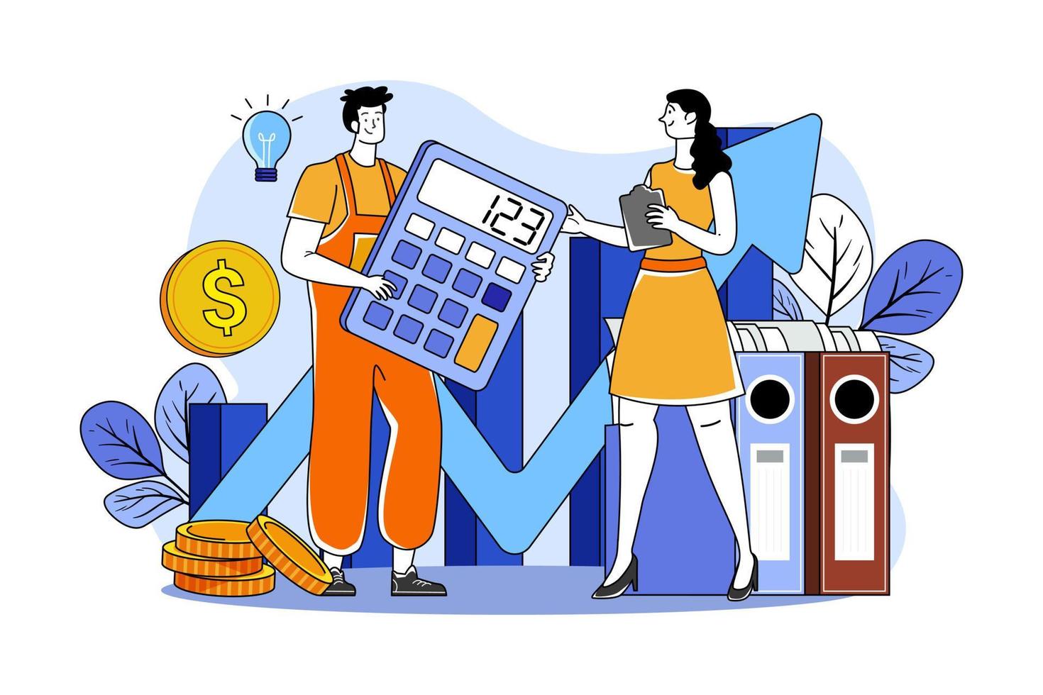 The guy and the girl keep statistics vector