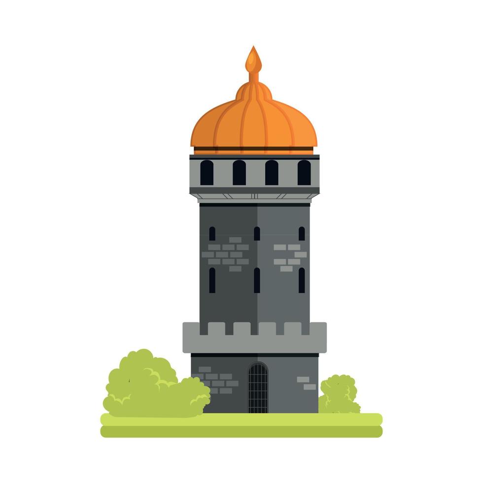 ilustración vectorial de la torre de fantasía vector