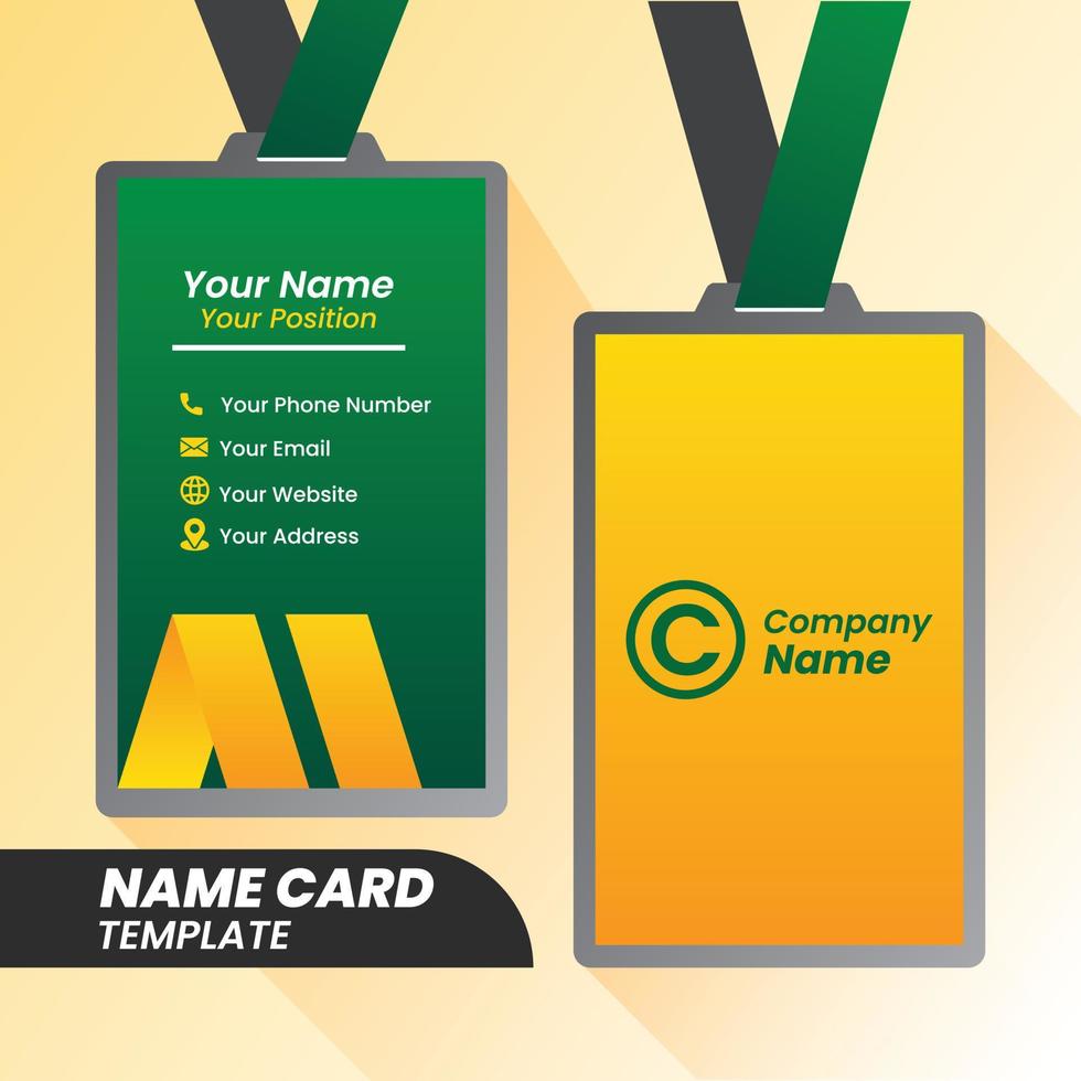 modern creative Name card and name card,potrait simple clean template vector design, layout in rectangle size.