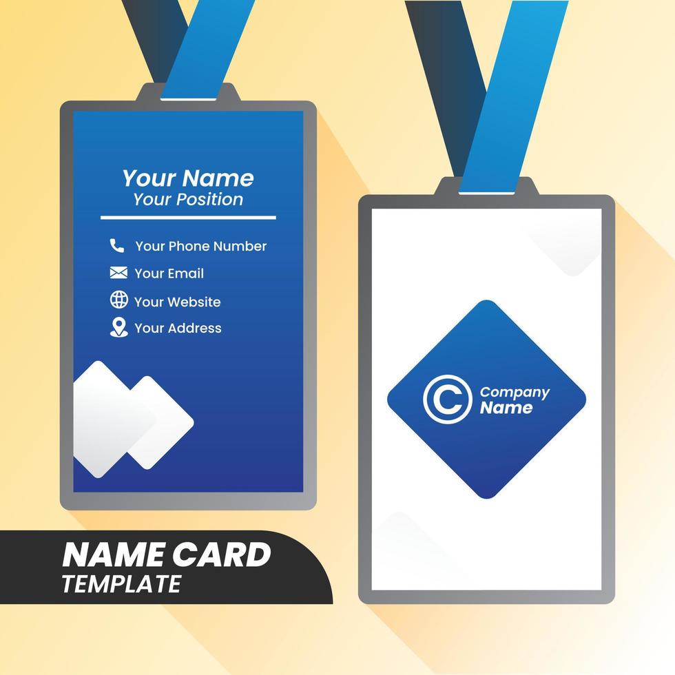 modern Corporate Name card design . double sided Name card design template . flat design Name card inspiration. vector