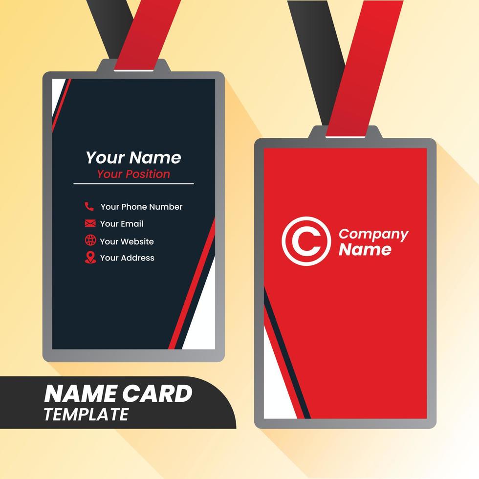 Name card design . double sided Name card template modern vector