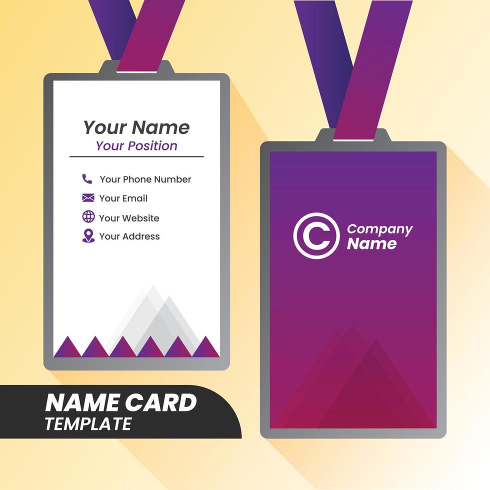 Creative and clean corporate Name card template. Stationery design. vector