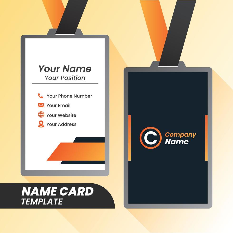 Two sided presentation of professional Name or visiting card design. vector