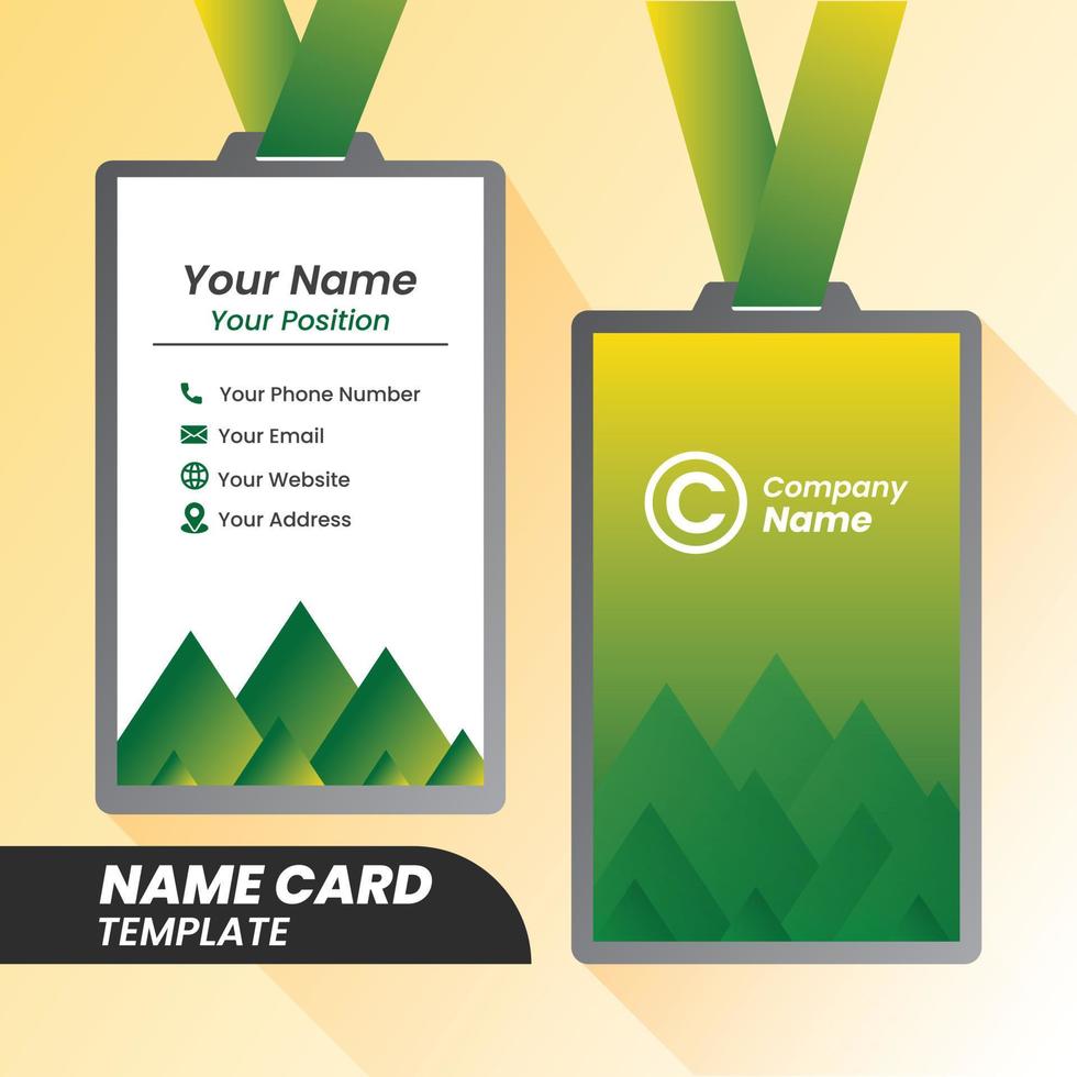 Modern Name Card - Creative and Clean Name Card Template. vector