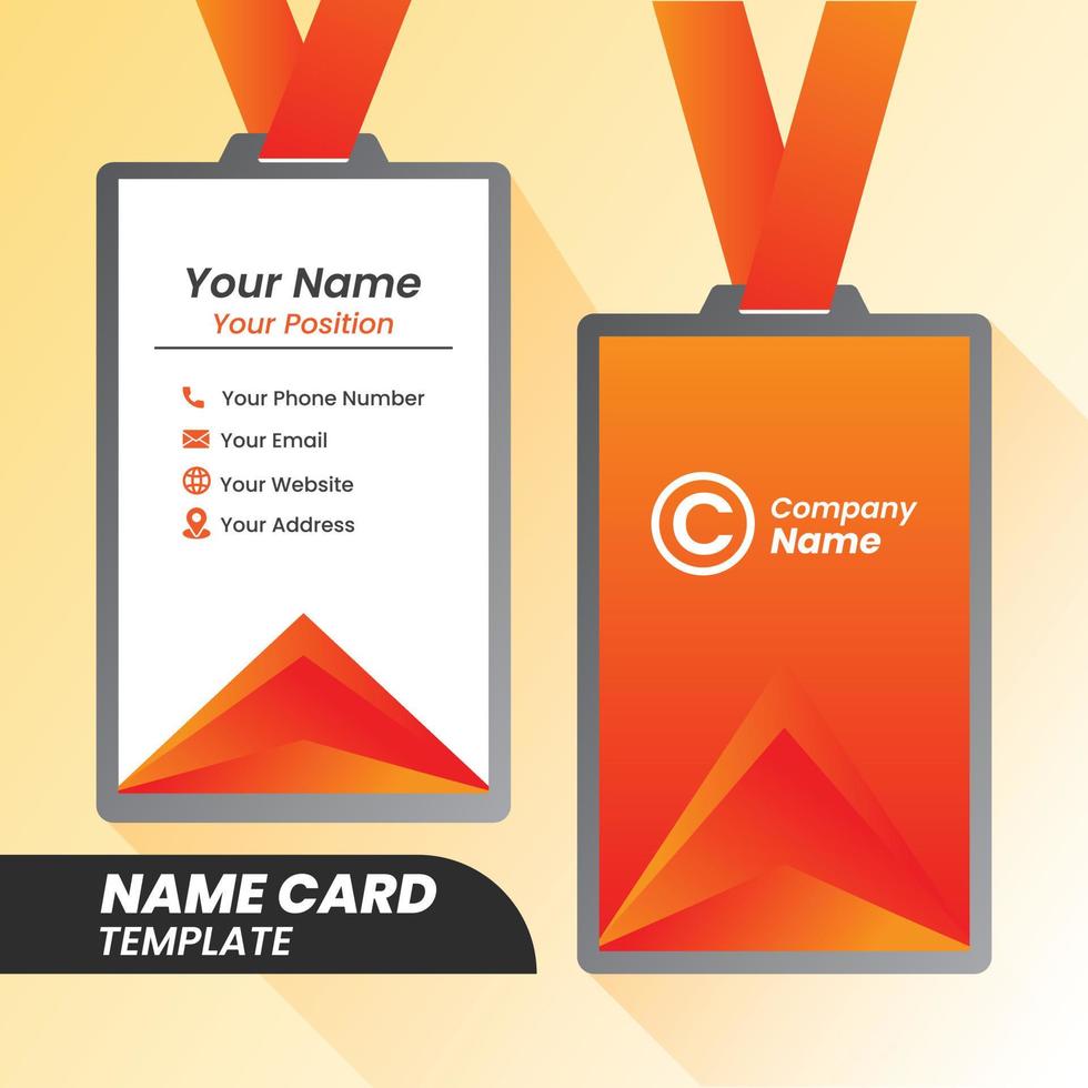 modern Corporate Name card design . double sided Name card design template vector