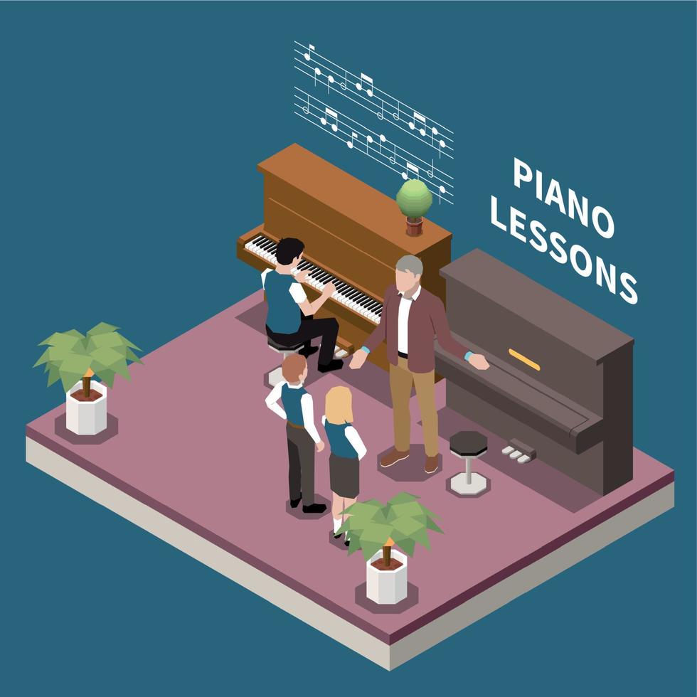 Art School Isometric Concept vector