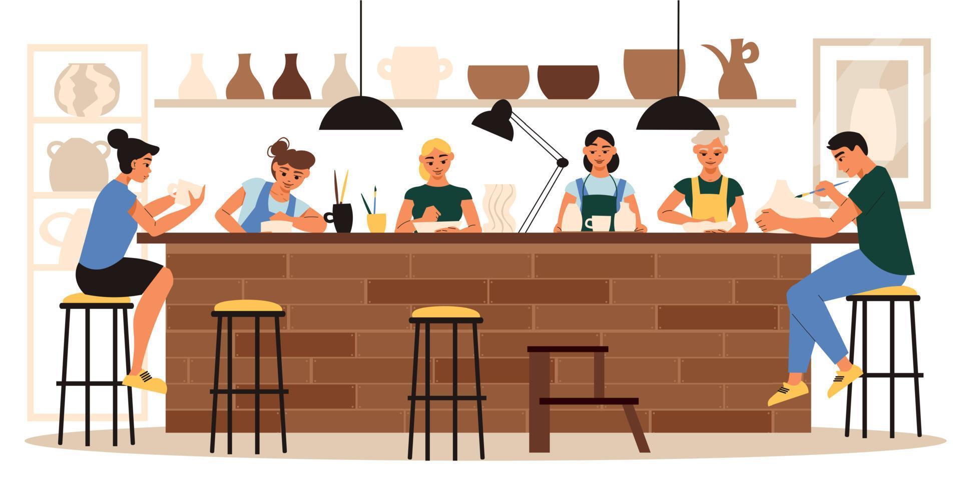 Pottery Studio Background vector