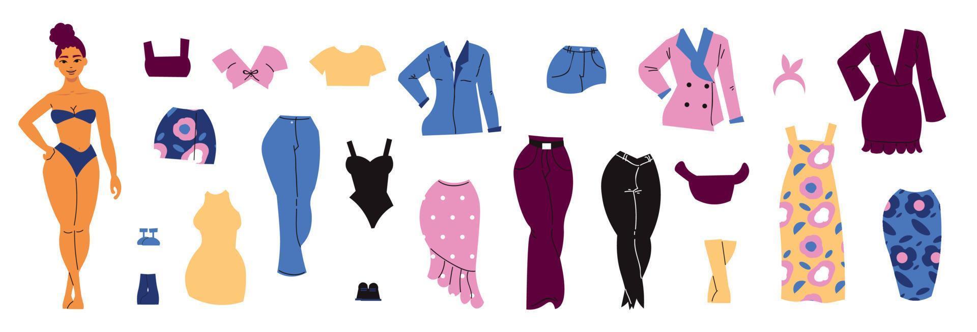 Paper Doll Set vector