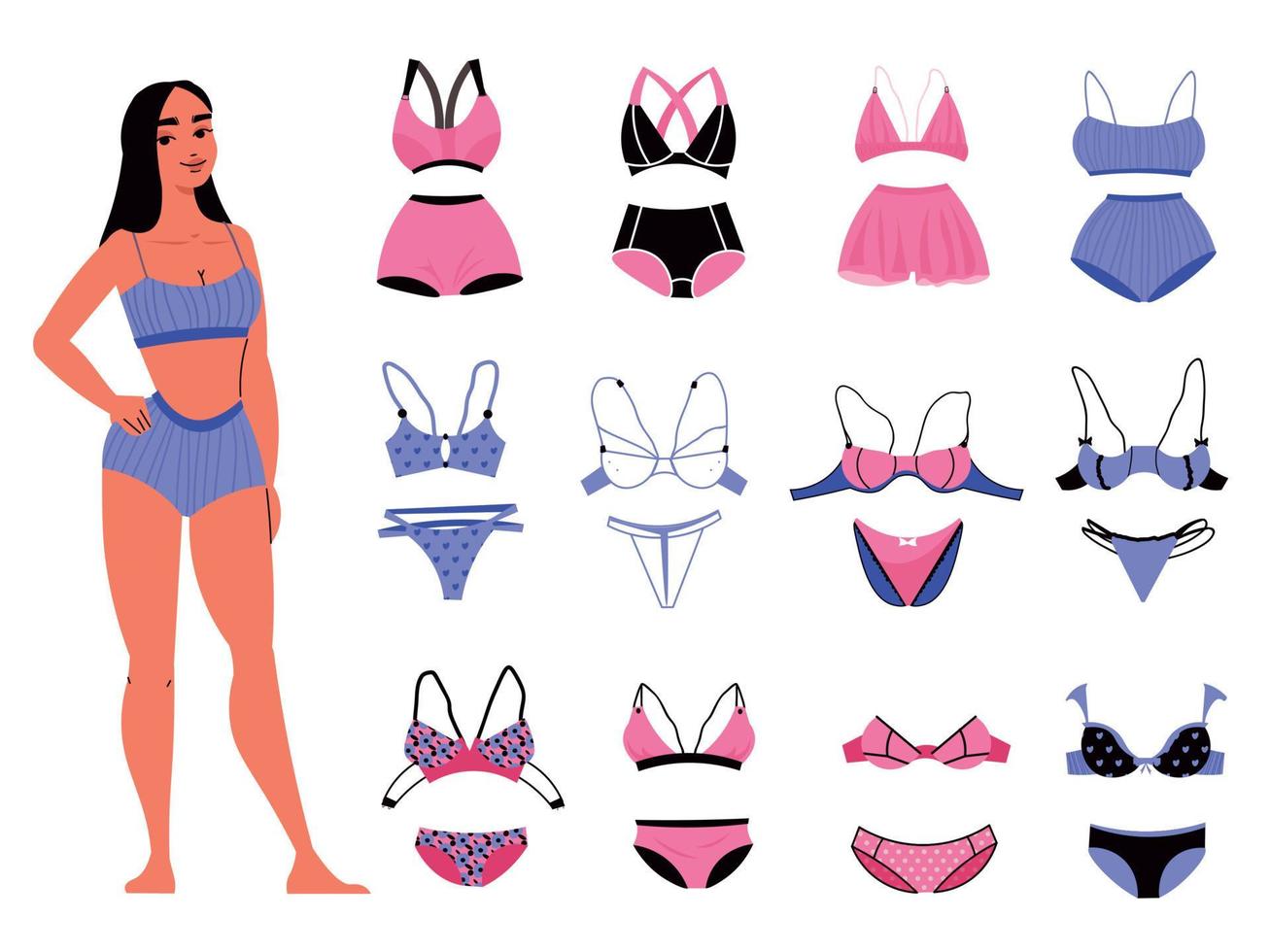 Female Lingerie Set vector