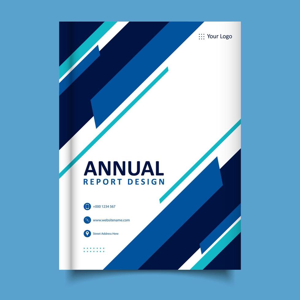 colección de diseño de plantilla de volante de informe anual azul de negocios corporativos vector