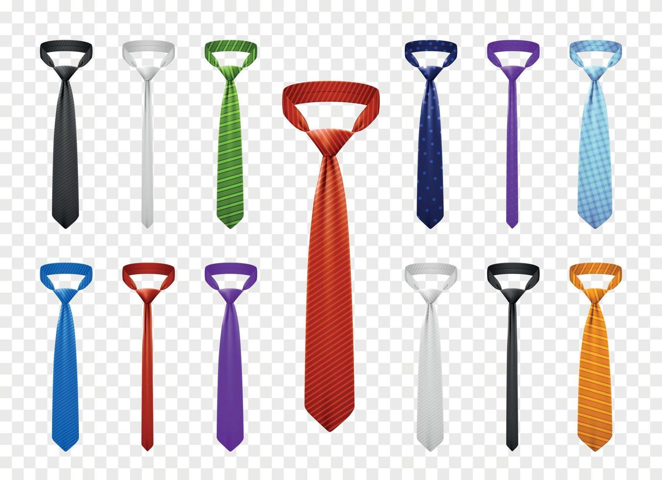 Necktie Realistic Set vector