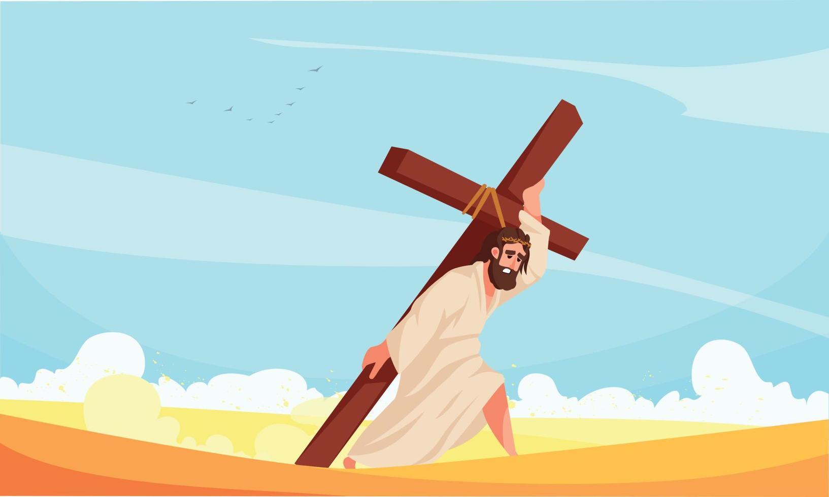 Jesus Carrying the Cross vector