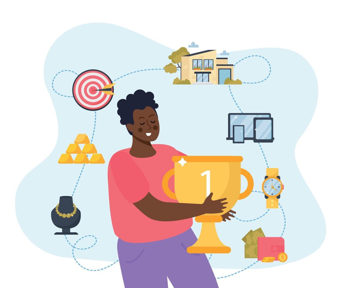 Human Dreams Flat Concept vector