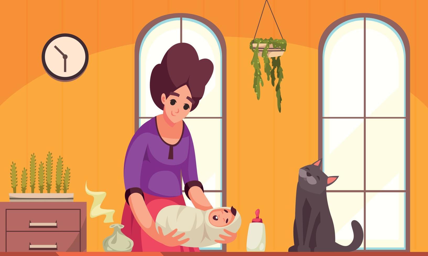 Maternity Cartoon Concept vector
