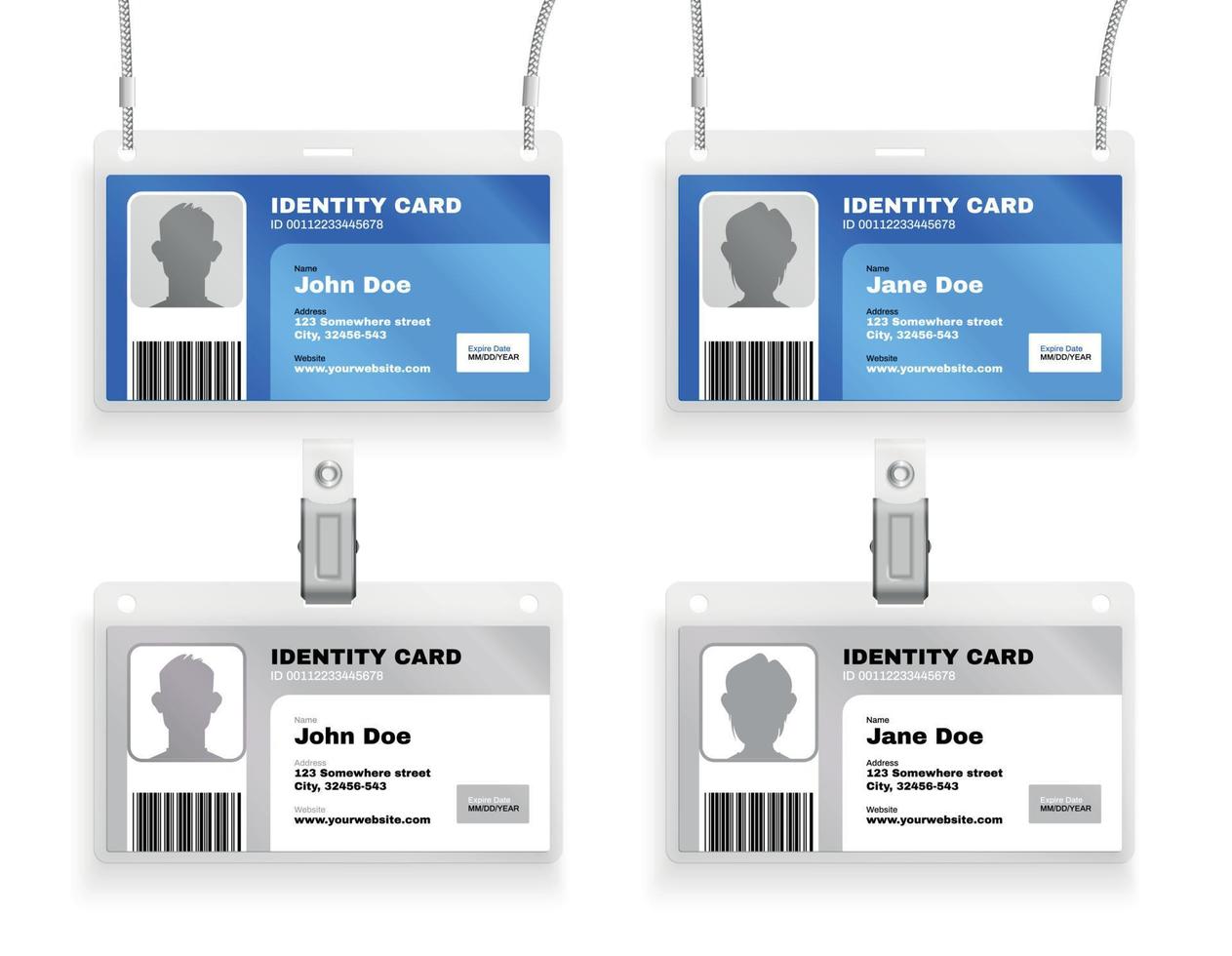 Realistic Cards Set vector