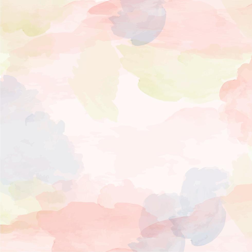 Multicolored pastel watercolor background. Vector